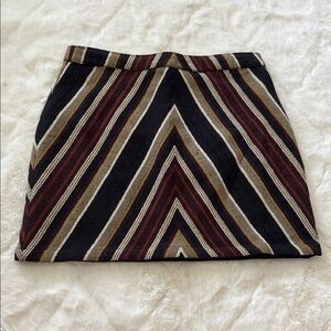 Topshop Black and Brown Chevron Pencil Skirt